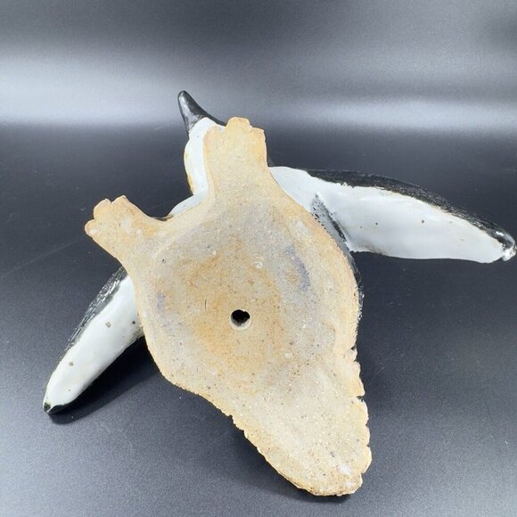 Large Hand Made Pottery Penguin Bird Figurine Stoneware Figure Paperweight VTG - Picture 11 of 13